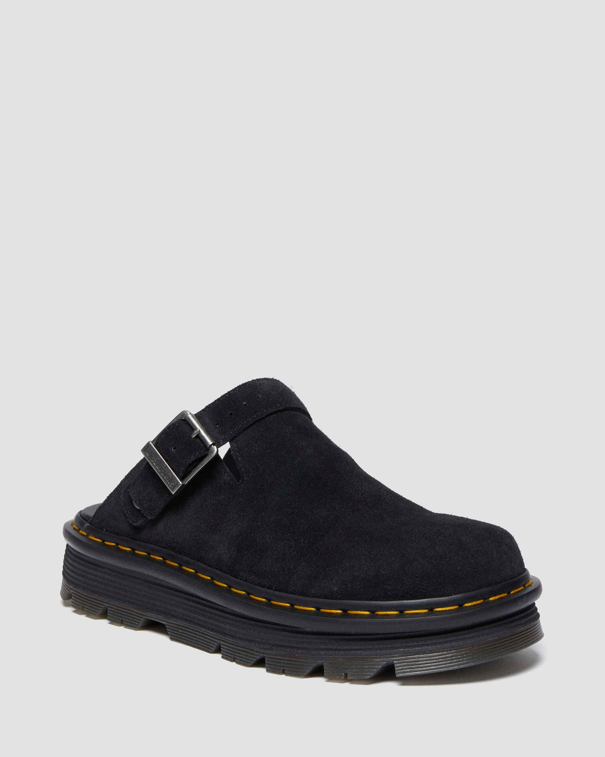Zuecos con plataforma Zebzag de gamuza Dr. Martens - vista frontal