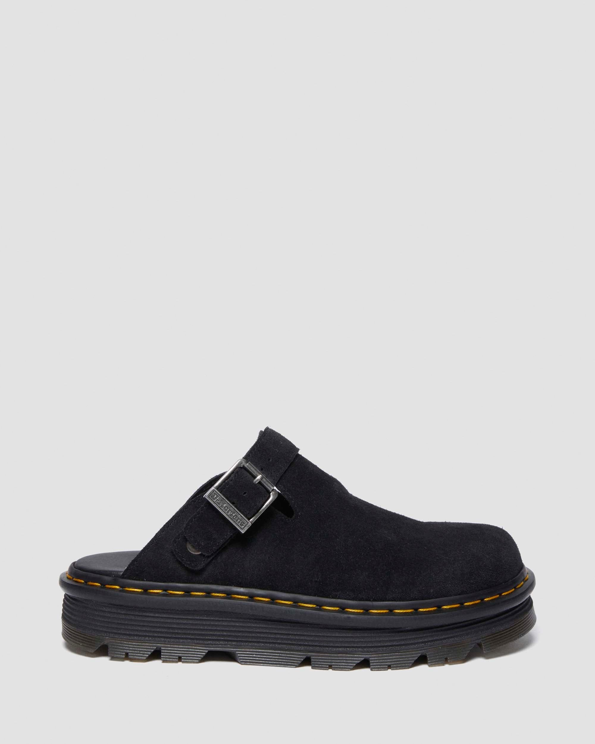 Zuecos con plataforma Zebzag de gamuza Dr. Martens - vista de detalle 3