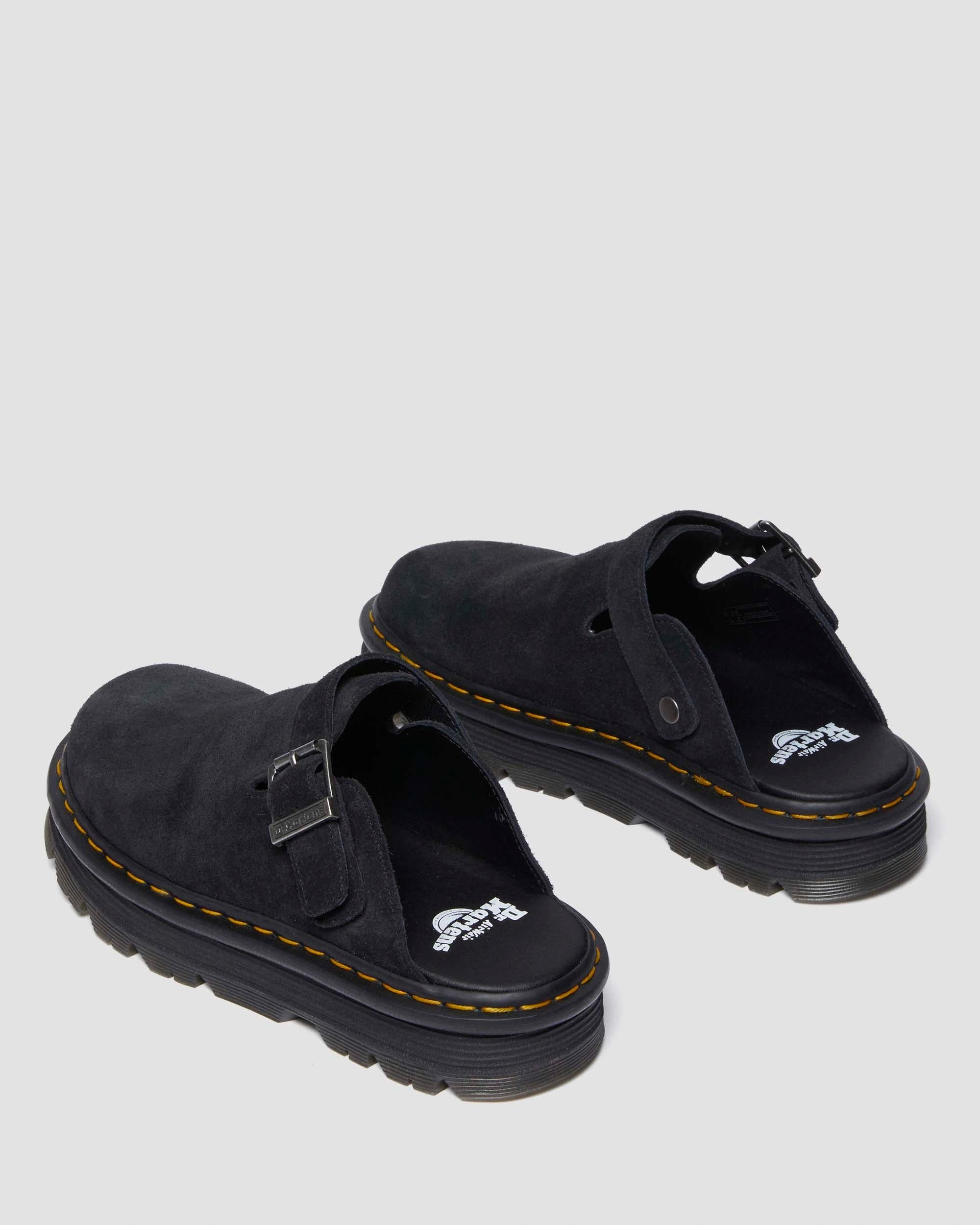 Zuecos con plataforma Zebzag de gamuza Dr. Martens - vista de detalle 2