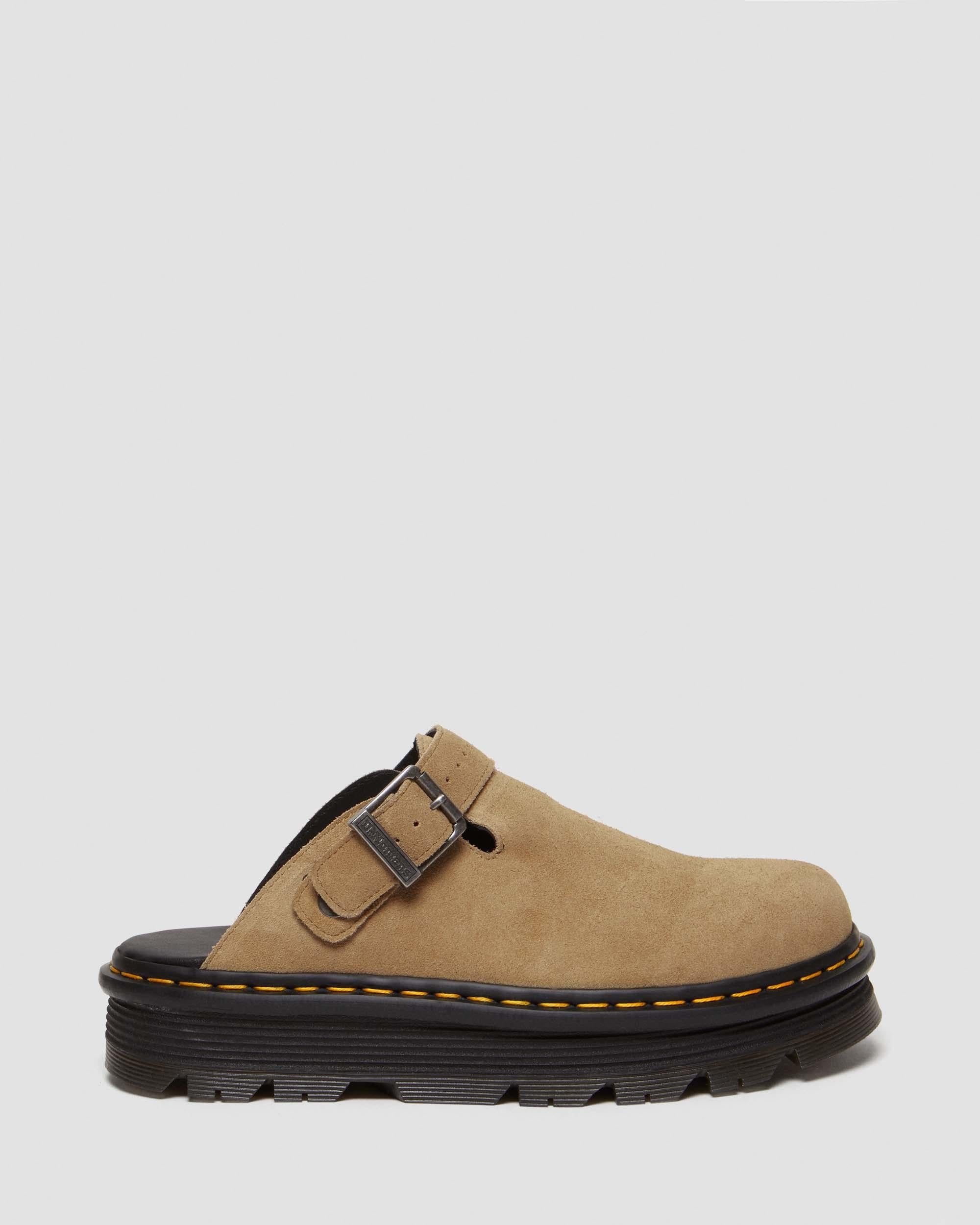 Zuecos con plataforma Zebzag de gamuza Dr. Martens - vista de detalle 4