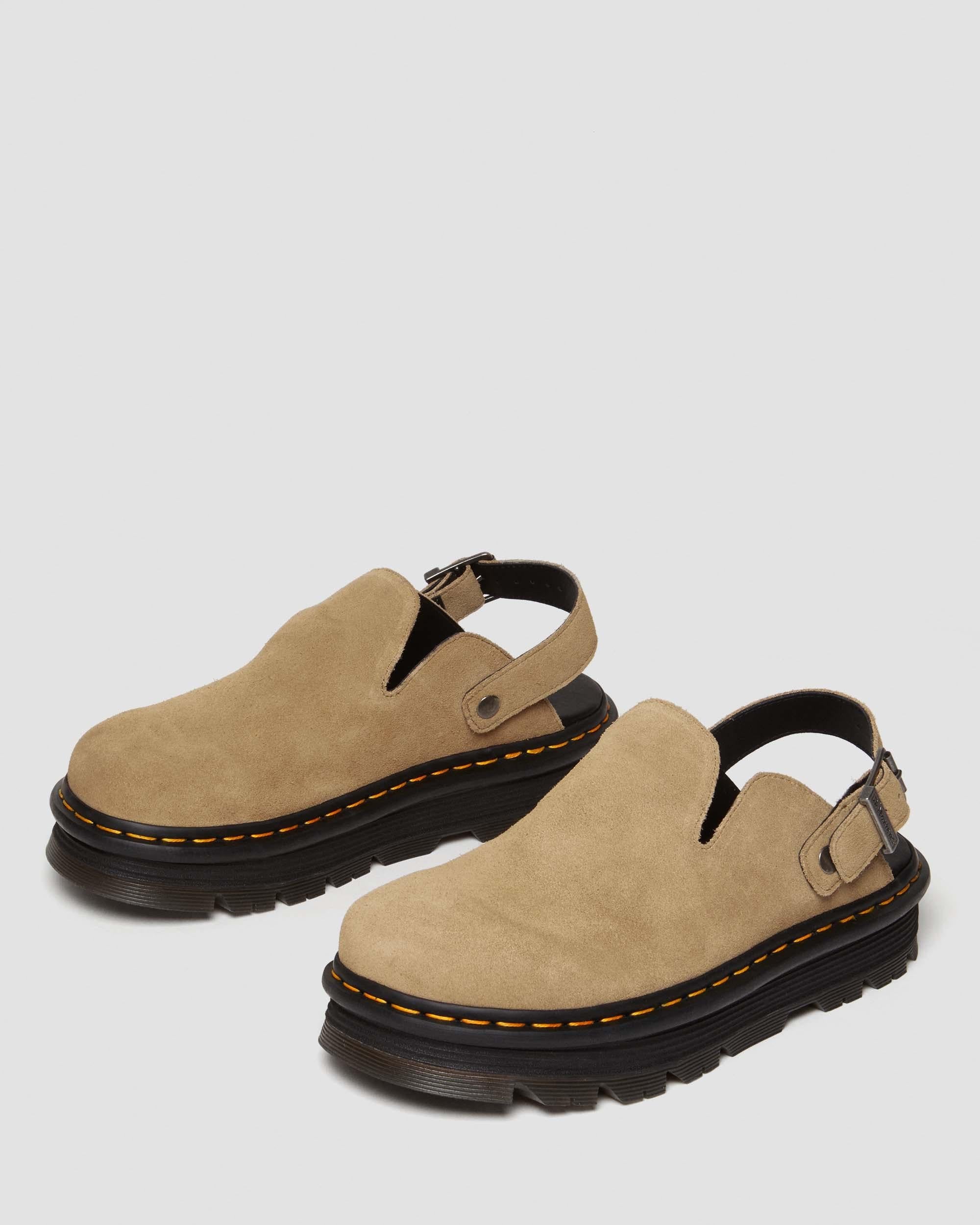 Zuecos con plataforma Zebzag de gamuza Dr. Martens - vista trasera
