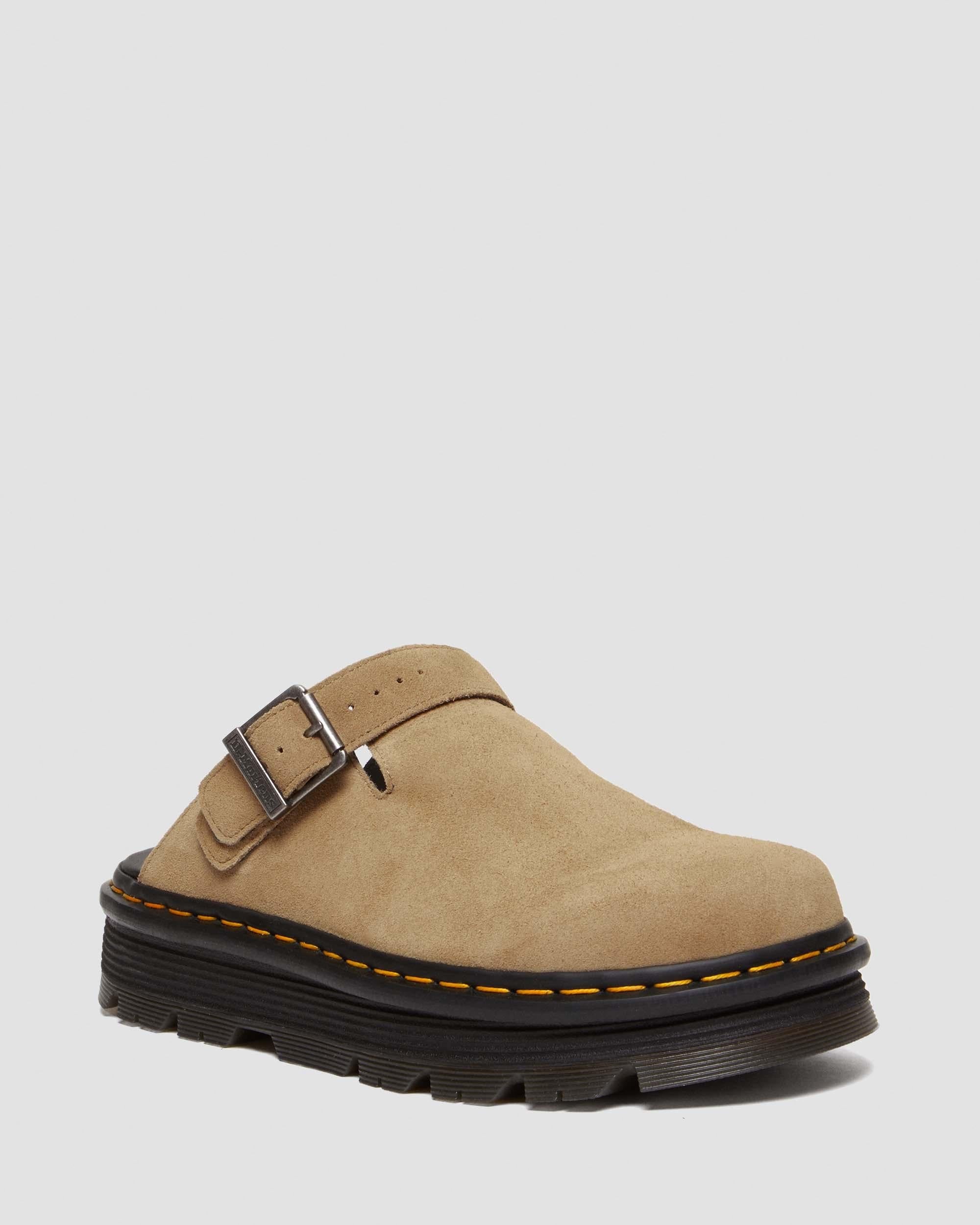 Zuecos con plataforma Zebzag de gamuza Dr. Martens - vista frontal