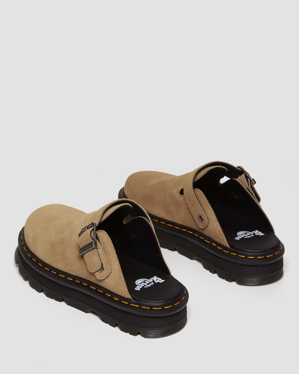 Zuecos con plataforma Zebzag de gamuza Dr. Martens - vista de detalle 3