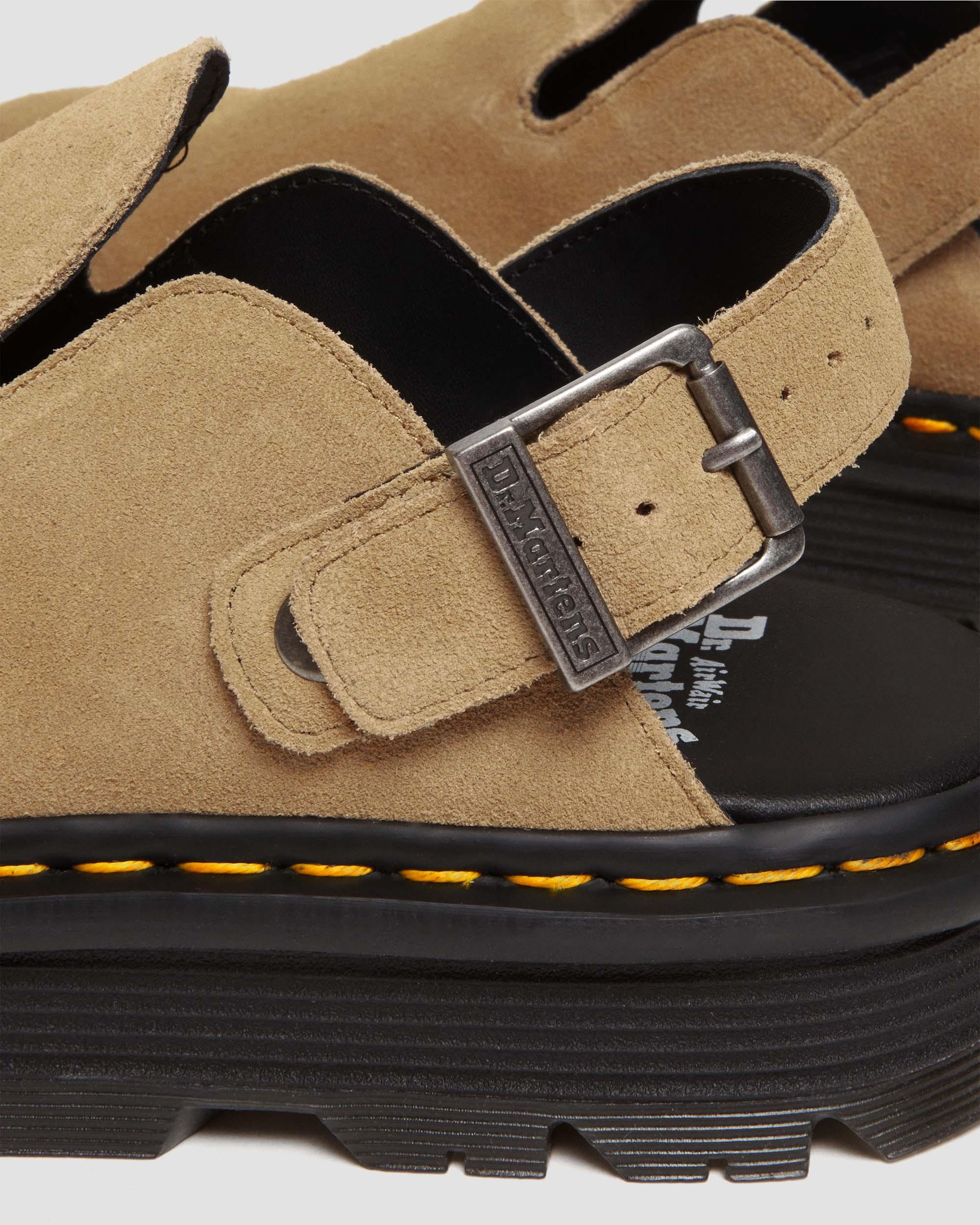 Zuecos con plataforma Zebzag de gamuza Dr. Martens - vista de detalle 5