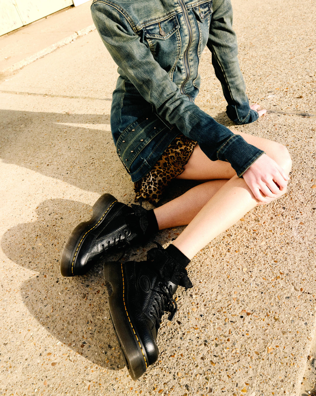 Zapatos Buzz de piel Milled Nappa con 5 ojales Dr. Martens - vista superior