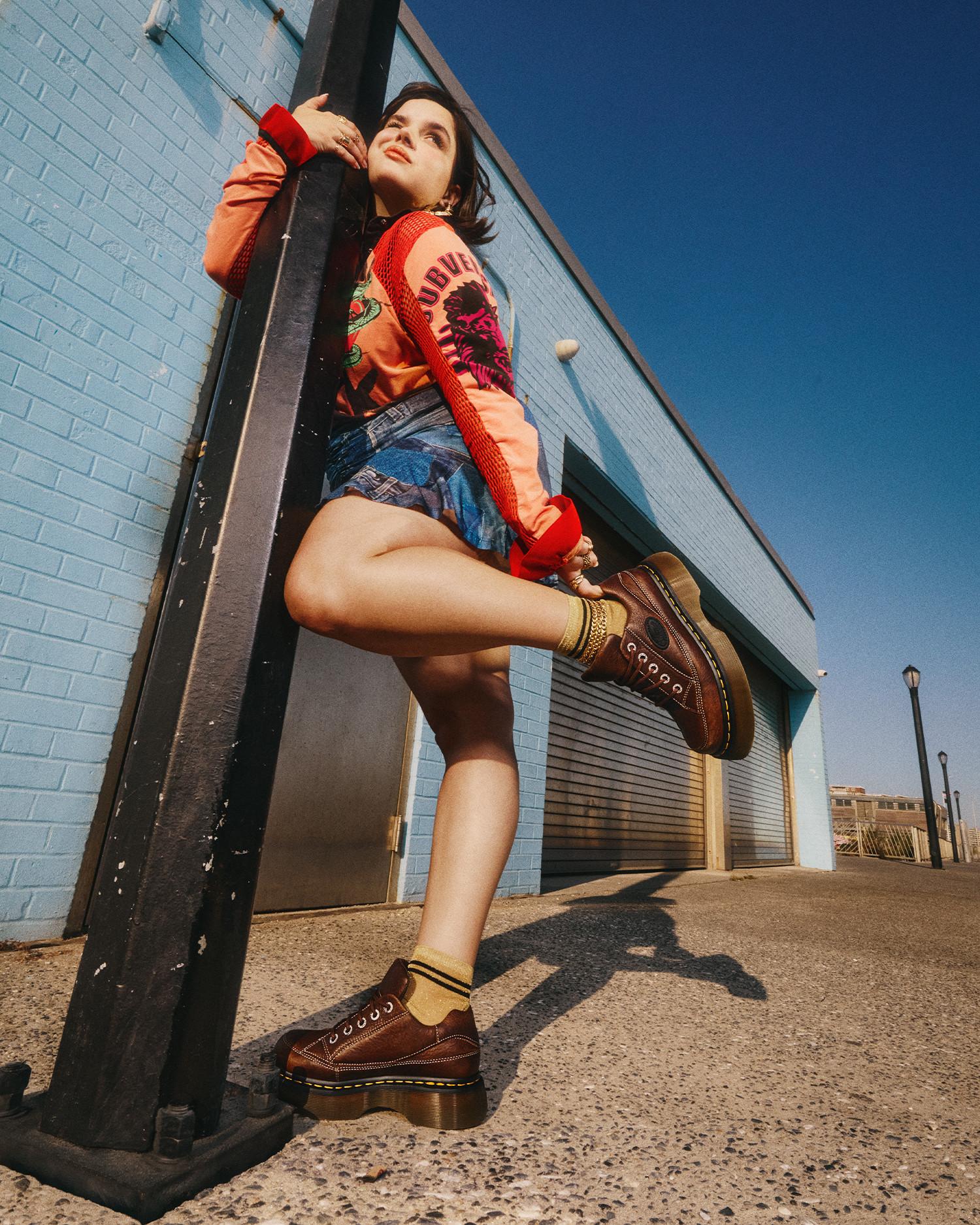 Zapatos Buzz de piel Grizzly con 5 ojales Dr. Martens - vista superior