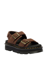 Sandalias Zebzag de nobuck con plataforma Sepia Brown