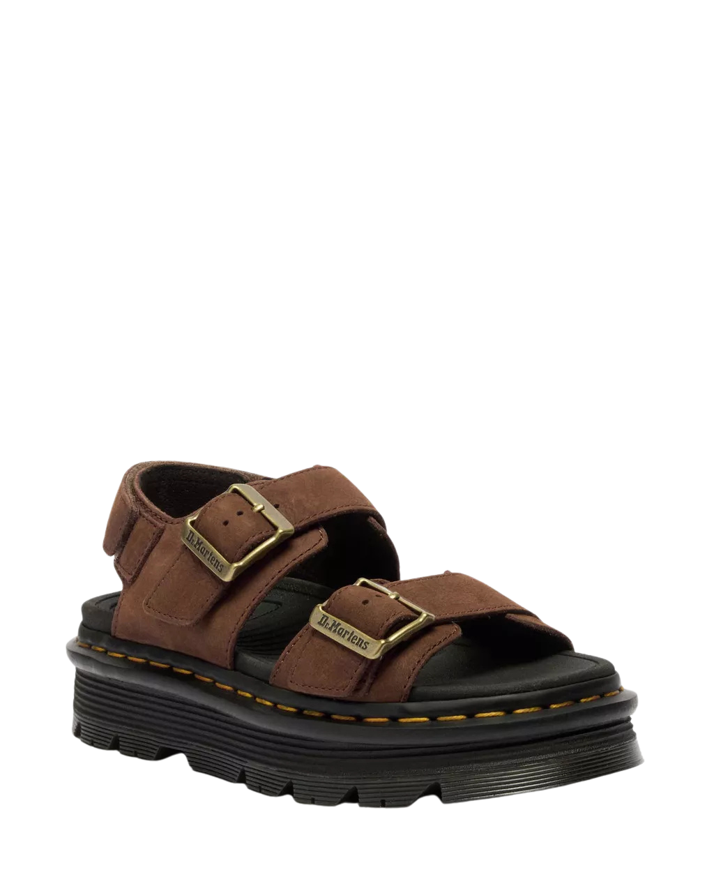 Sandalias Zebzag de nobuck con plataforma Sepia Brown