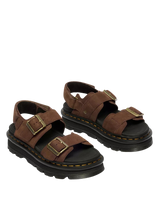 Sandalias Zebzag de nobuck con plataforma Sepia Brown