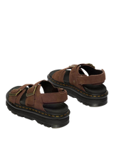 Sandalias Zebzag de nobuck con plataforma Sepia Brown