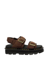Sandalias Zebzag de nobuck con plataforma Sepia Brown