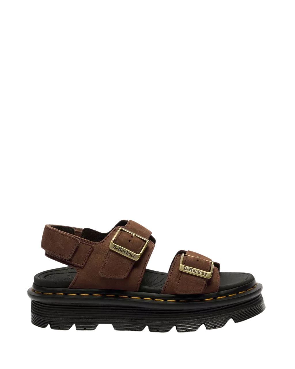 Sandalias Zebzag de nobuck con plataforma Sepia Brown
